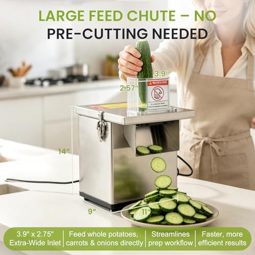 4-In-1 Electric Vegetable Chopper, 200W, Stainless Steel