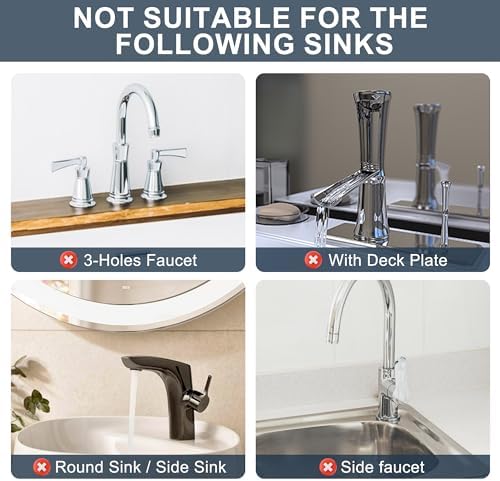 Gosmol Kitchen Sink Splash Guard Silicone Faucet Mat for Kitchen Sink