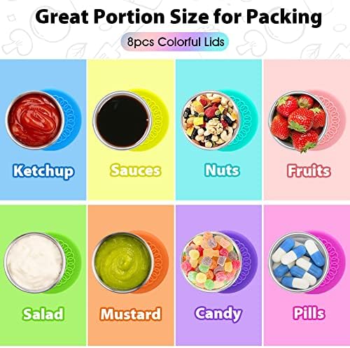 Hydream 8Pack Salad Dressing Containers To Go,2.4oz Small Condiment