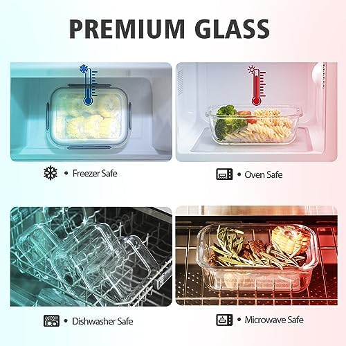 S SALIENT 24-Piece Glass Food Storage Containers with Lids