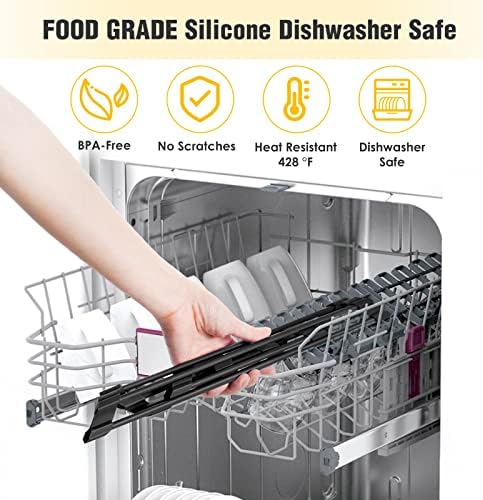 Tomorotec Triangle Roll Up Dish Drying Rack with Silicone Coating, Black