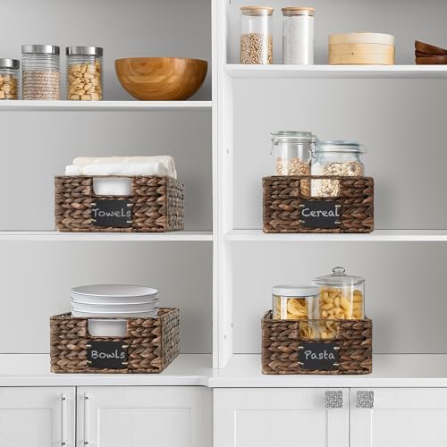 Casafield Set of 4 Water Hyacinth Pantry Baskets