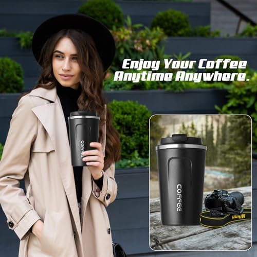 SPLMIFA Travel coffee mugs leak-proof, reusable coffee cups with lids