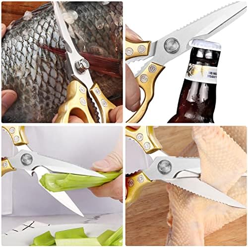 Kitchen Scissors, Heavy Duty Sharp Shears Dishwasher Safe, Kitchen