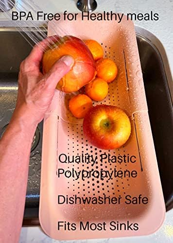 Extendable Colander Over the Sink Strainer basket - Extendable Sink