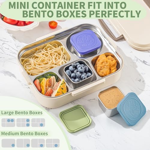 6 Oz Snack Containers with Lids for Kids - 6 Pack Lunch Box