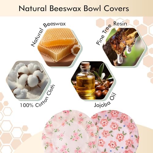 Reusable Beeswax Bowl Covers for Bread Proofing, 2 Pack, 12 Inch