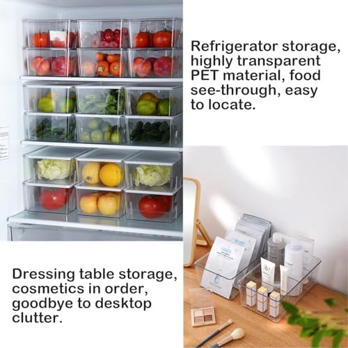 1 Pack Storage Organizer Bins, Plastic Bins Desk Organizer Containers
