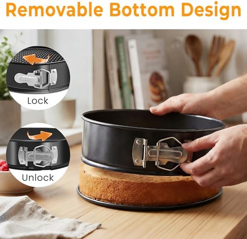 Springform Pan Set of 3, Nonstick, Leakproof Design, 6/8/10 Inch