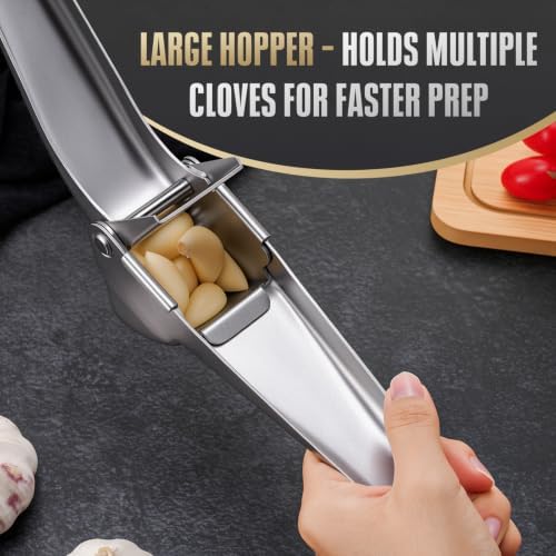 Uinxan 304 Stainless Steel Garlic Press