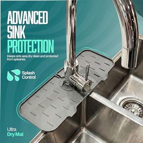3-Pack Silicone Faucet Mat for Kitchen Sink | 14.76" x 5.71"