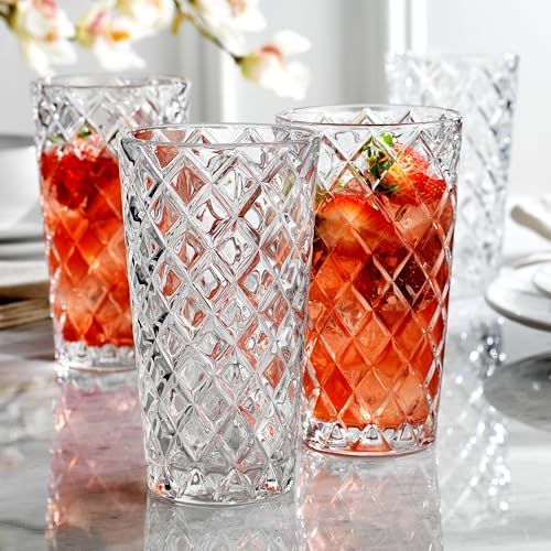 Glaver's Drinking Glasses - Set of 10-14oz. Highball Glass Cups
