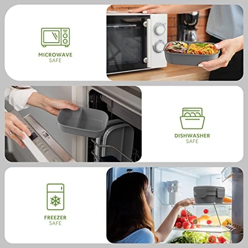 HOMETALL Bento Box Adult Lunch Box,3 Stackable Bento Lunch Containers