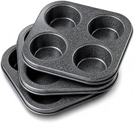 4-Cup Muffin Pan, Air Fryer Toaster Oven Muffin Tin Total 12 Cups
