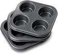 4-Cup Muffin Pan, Air Fryer Toaster Oven Muffin Tin Total 12 Cups