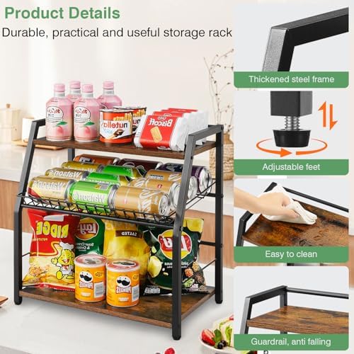 3-Tier Wooden Countertop Organizer