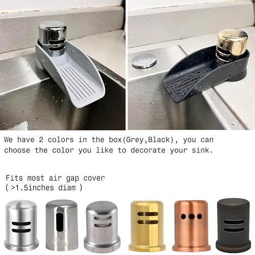 2-Pack Dishwasher Air Gap Cover Water Ramp Silicone Splash Guard, 4°