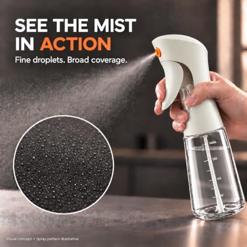 Olive Oil Sprayer, 180ml Continuous Spray Bottle