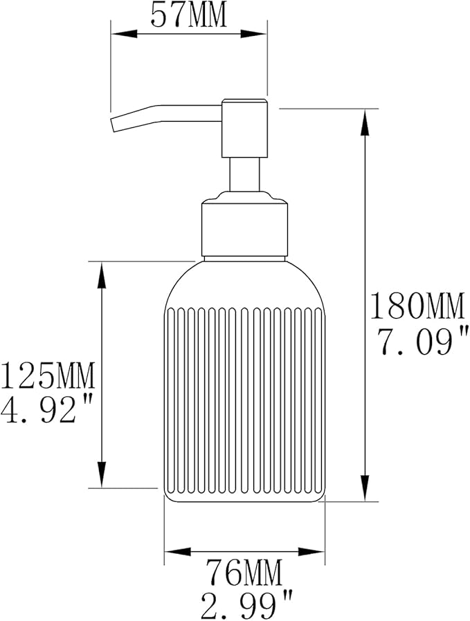 16 OZ Pink Glass Soap Dispenser - Image 7