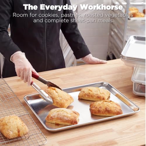 CURTA 6 Pack Aluminum Sheet Pan, NSF Listed Half Size 18 x 13 inch