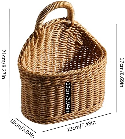 Ochine 1 Pack Hanging Basket Woven Wall Baskets Hanging Storage Basket