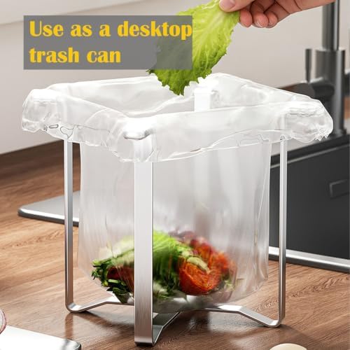 Kitchen Sink Strainer Basket Holder with 50PCS Strainer Net Bags