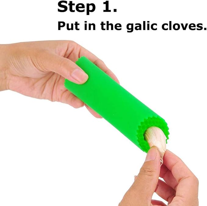 2 Set Silicone Garlic Peeler Easy Roller Tube Useful Garlic Odorfree Kitchen - Image 5