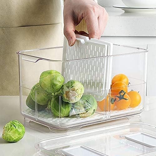 SANNO Vegetable Fruit Storage Containers, Set of 2