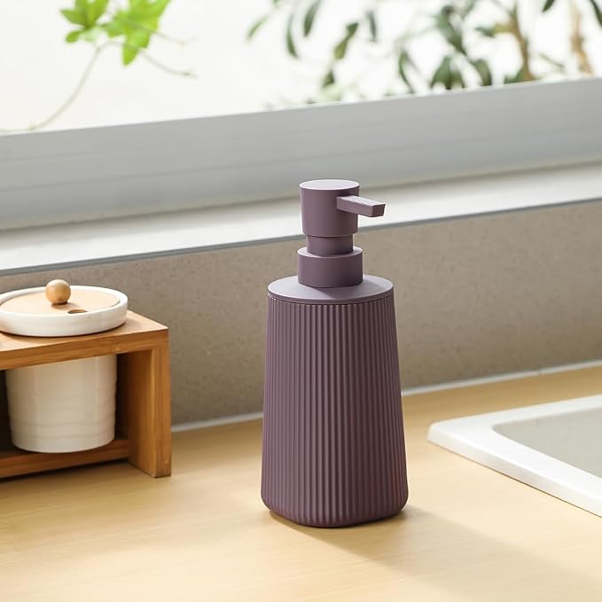 Small Soap Dispenser for Bathroom and Kitchen, Modern Farmhouse Striped Style - Image 5