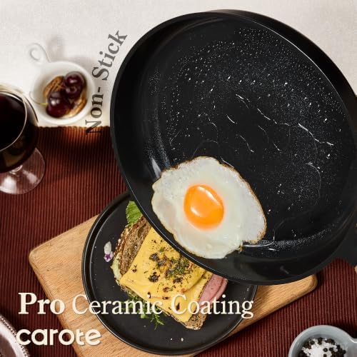 CAROTE Ceramic Cookware Sets, Pots and Pans Set, 16pcs