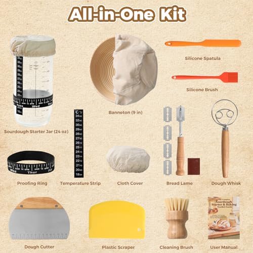 Complete Bread Proofing Basket Kit | All-in-One Set with Banneton