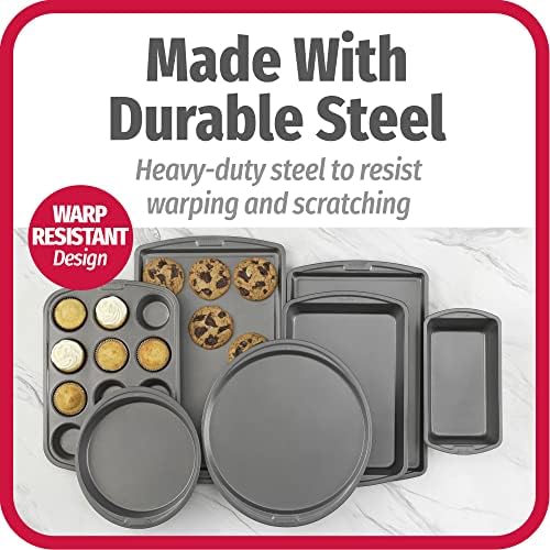 GoodCook Everyday 7-Piece Non-Stick Bakeware Set – 2 Cookie Sheet