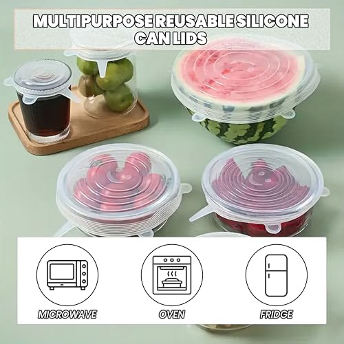 Silicone Stretch Lids, 6 Pack
