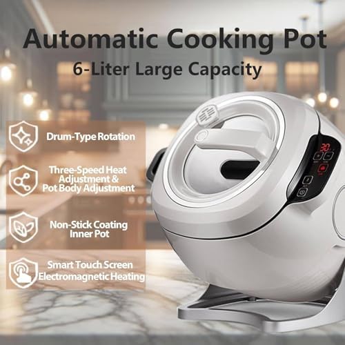 2000W Commercial Food Processor & Automatic Cooker, 6L Capacity