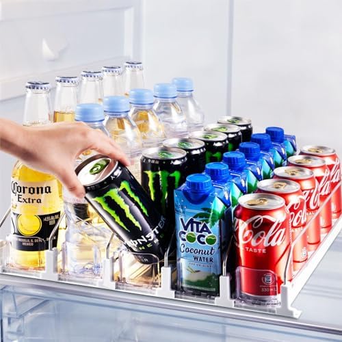 Coanto Drink Organizer for Fridge, 3 Row & 5 Row