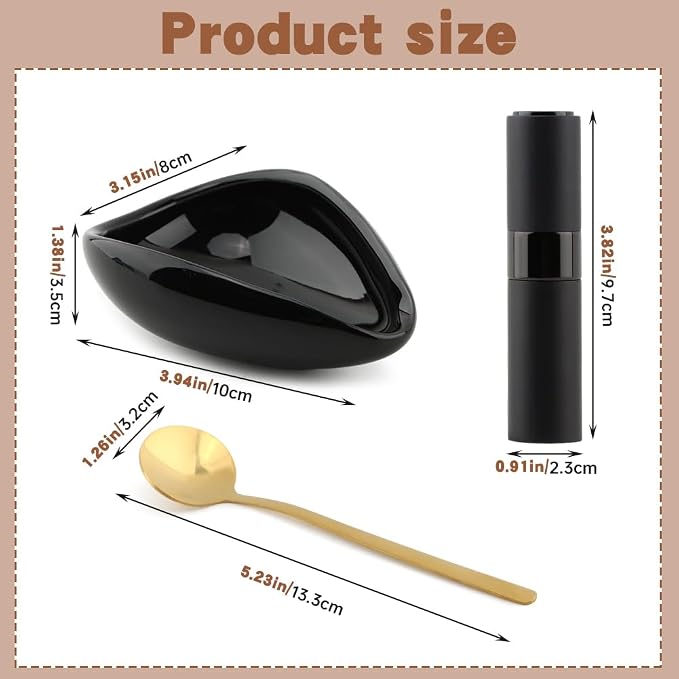 Coffee Bean Dosing Cup, Wood/Ceramic Coffee Dosing Tray Coffees Bean Weighing - Image 2