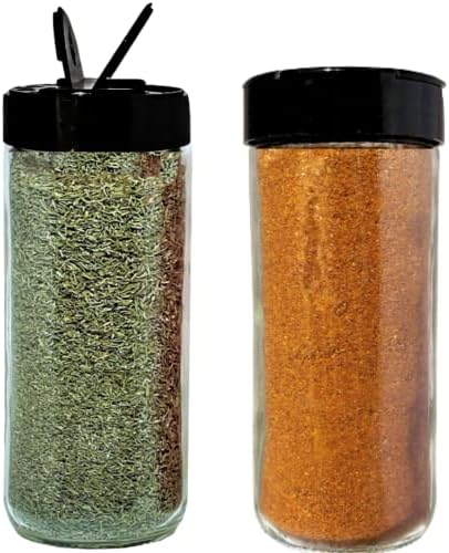 JARMING COLLECTIONS 16oz Glass Spice Shakers with Lids – Set of 2