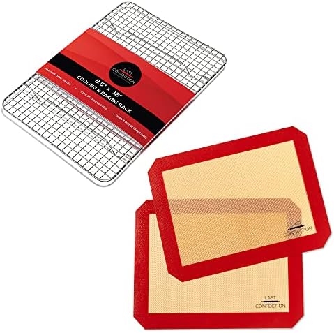 Last Confection Baking Set (2) Silicone Baking Mats and (1) Cooling