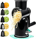 5-Blade Hand Crank Rotary Cheese Grater with Storage Box