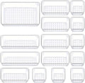Manalete 15 Pcs Clear Plastic Drawer Organizer, Makeup & Vanity