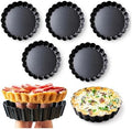 8/10/12cm Mini Tart Pans Egg Tart Molds with Removable Bottom Non