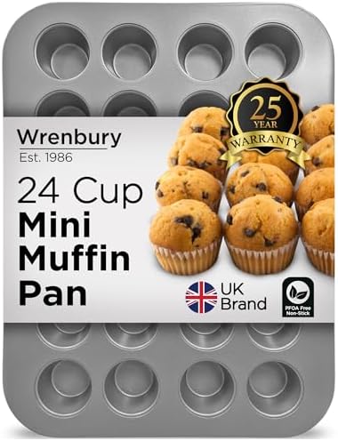 Wrenbury Mini Muffin Pan - Tiny Treats, Big Smiles - Non Stick Small