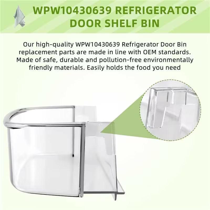 AMI PARTS WPW10430639 W10324876 Freezer Door Shelf Bin
