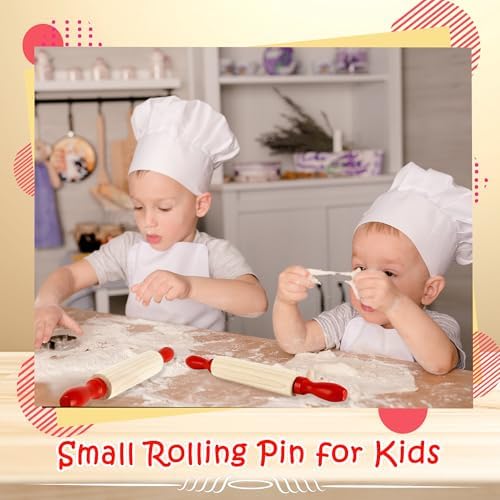 16 Pcs 8 Inch Mini Wooden Rolling Pins Small Wood Rolling Pin Wooden