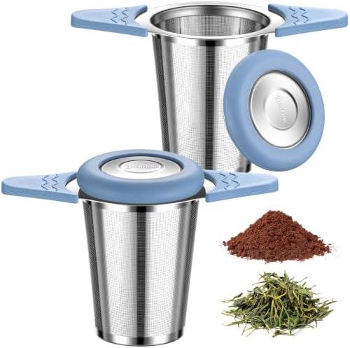 2PACK Extra Fine 18/8 Stainless Steel Tea Infuser Mesh Strainer with