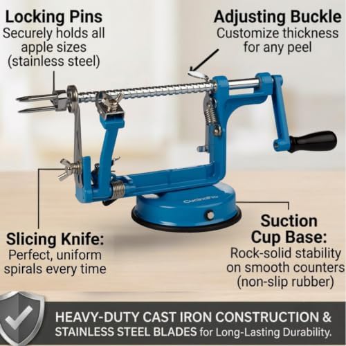 Apple Peeler and Corer, Chrome Cast Iron