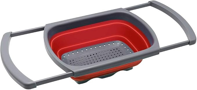 Qimh Colander Collapsible, Over The Sink Veggies/Fruit 6-Quart Strainers and - Image 8