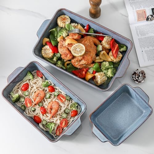 HVH 9x13 Ceramic Baking Dish Set of 3, Wabi sabi