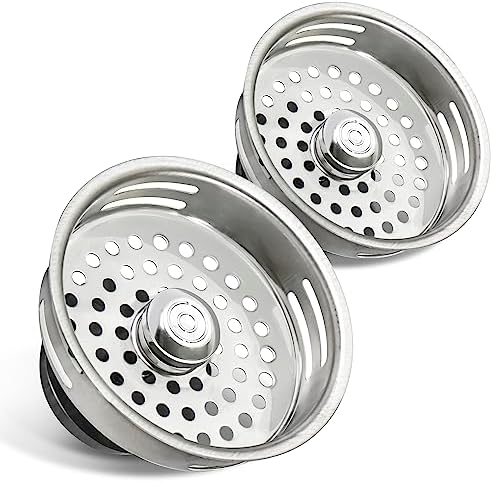 HIGHCRAFT 9843-2 Sink Strainer Basket, 3-1/2 Inch, Pack of 2