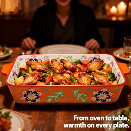 UniqueLife Ceramic Baking Dish Set, 2-Piece, 3.4QT & 1.5QT